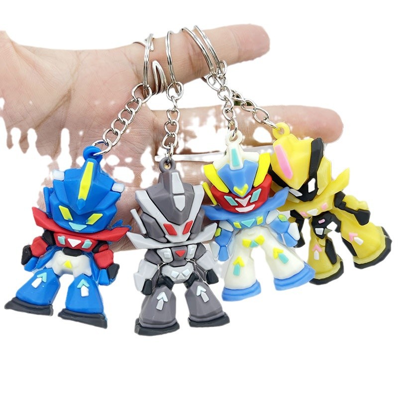 Car Accessories In Japan - Gundam Silicone Keychain, Mini Mobile Suit