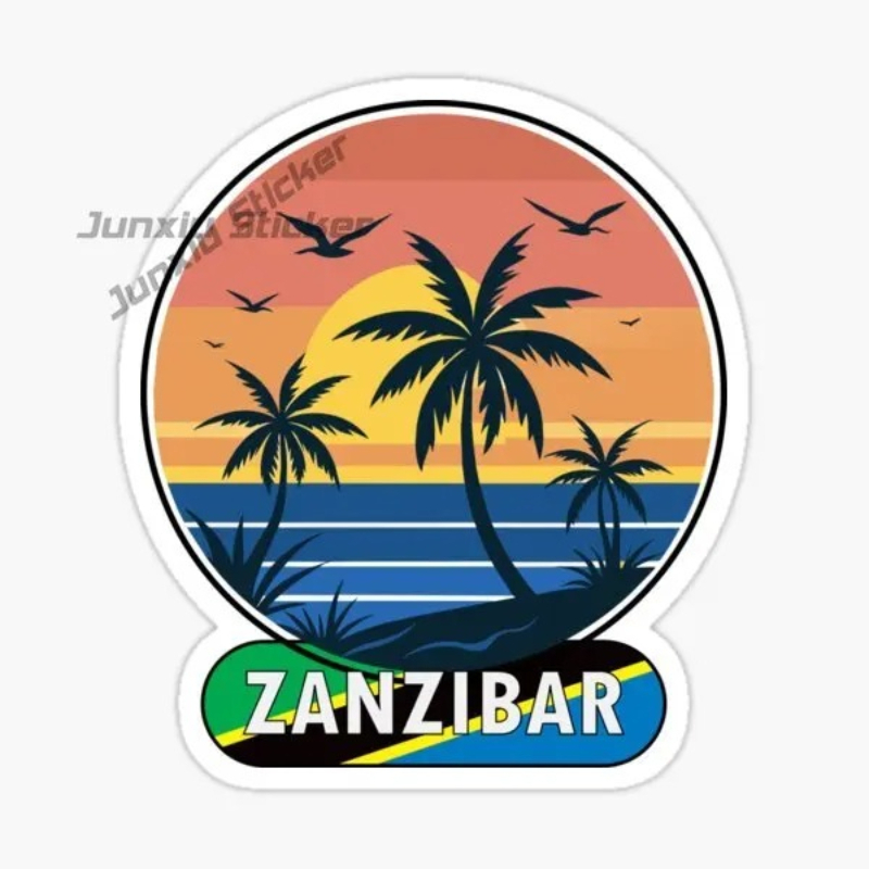 Car Accessories Zanzibar - TANZANIA ZANZIBAR Flag National Emblem Vinyl