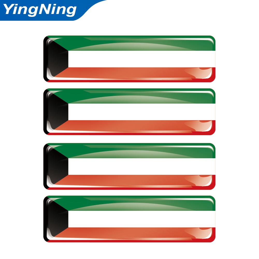 4PCS Kuwait Flag Sticker Epoxy - огляд і ціна Car Accessories Kuwait