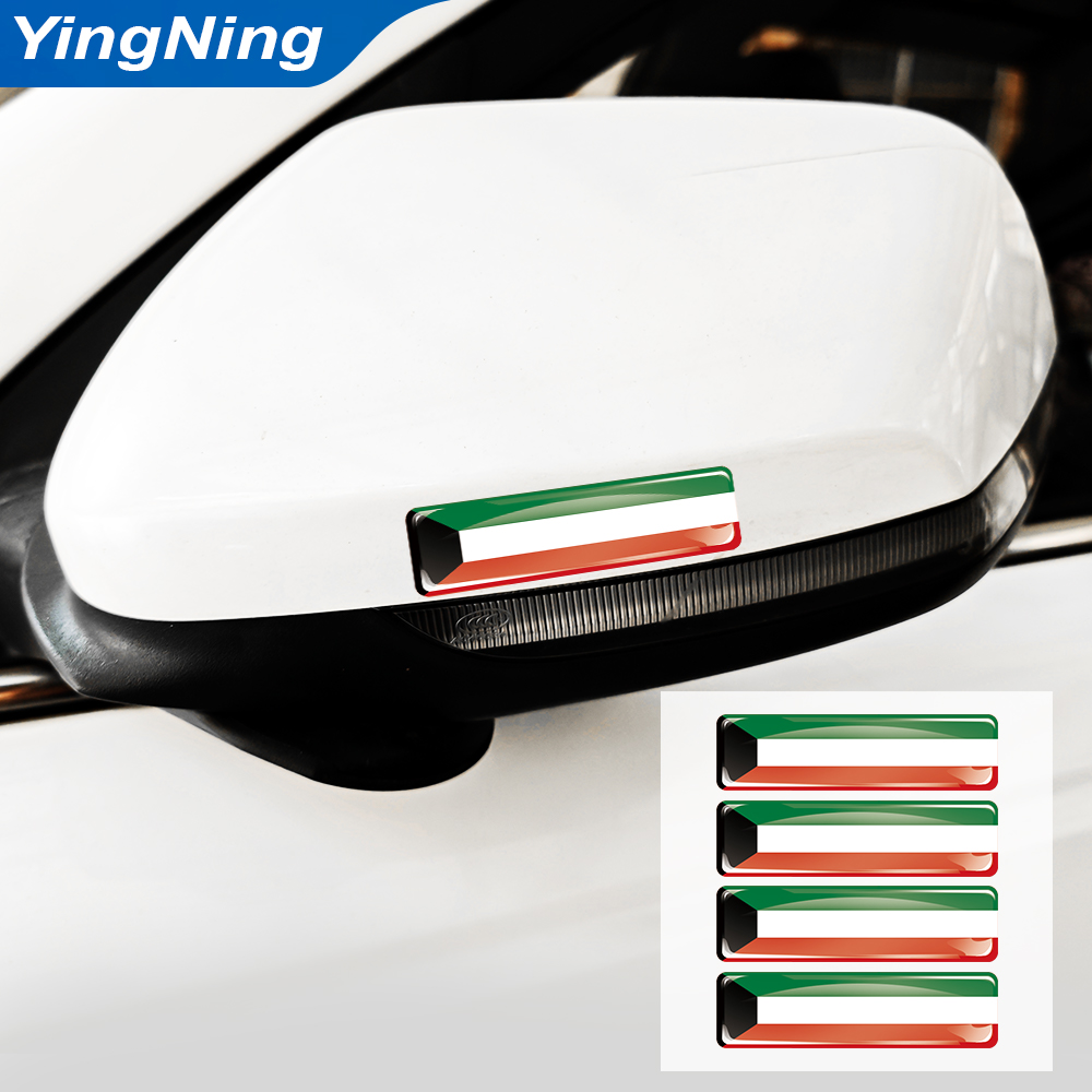 4PCS Kuwait Flag Sticker Epoxy - огляд і ціна Car Accessories Kuwait