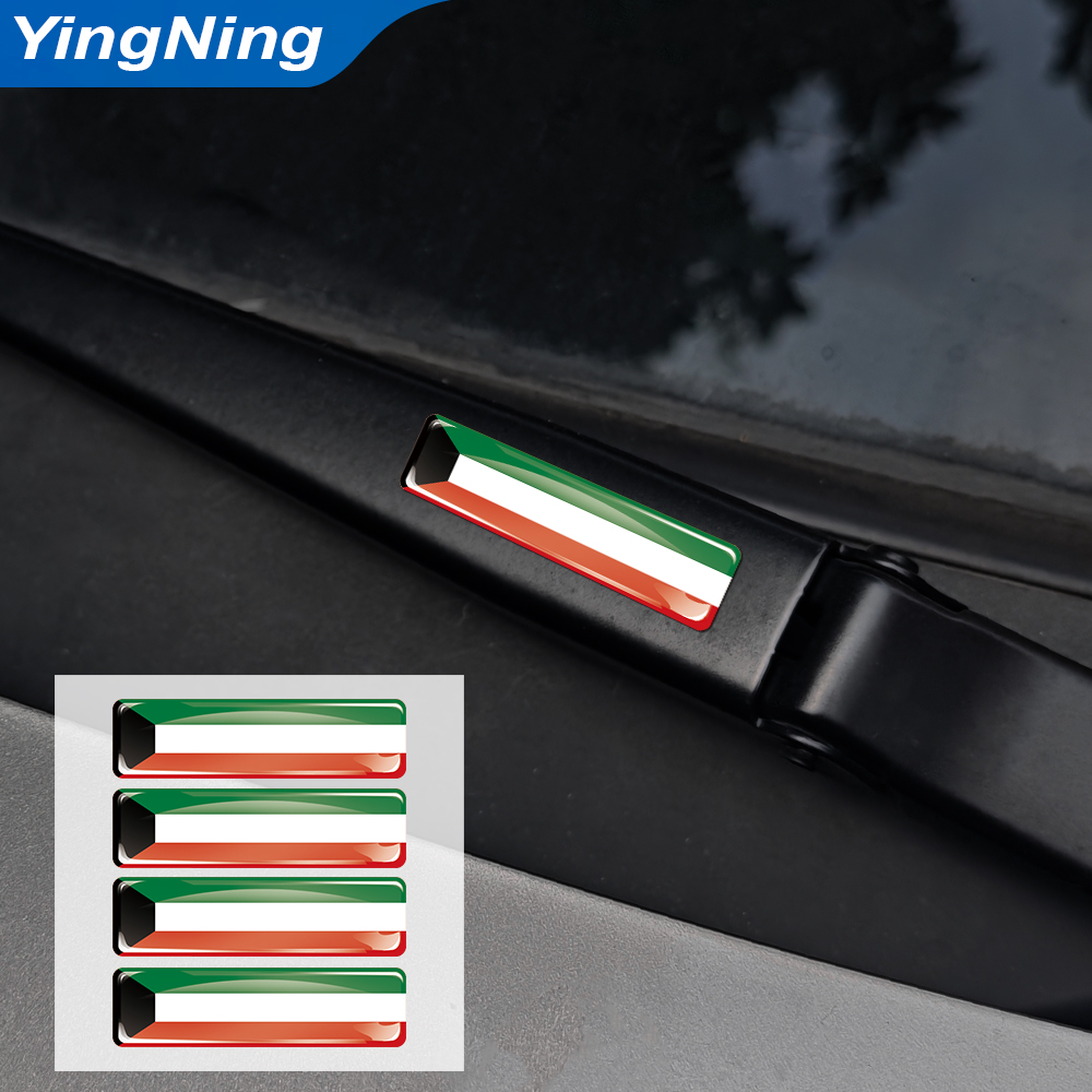 4PCS Kuwait Flag Sticker Epoxy - огляд і ціна Car Accessories Kuwait