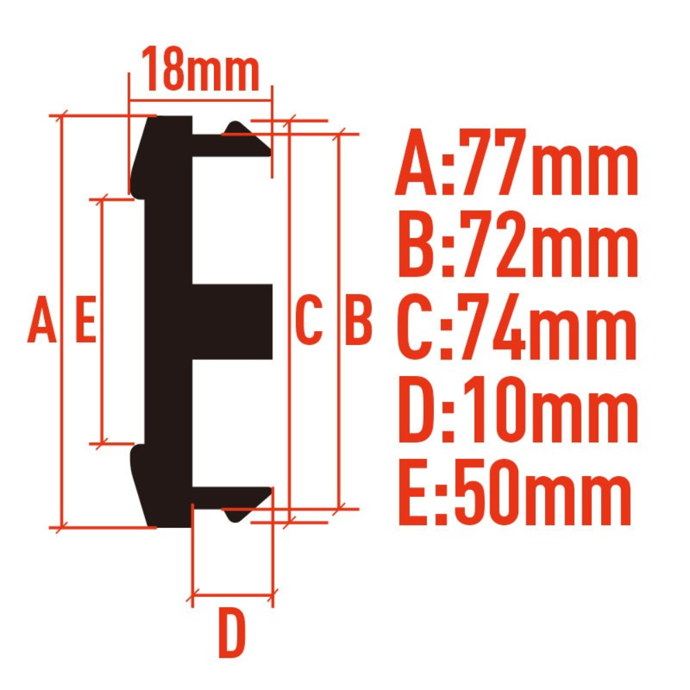 4pcs 77MM Clips 72MM JDM W WOR - огляд і ціна Car Accessories Jdm