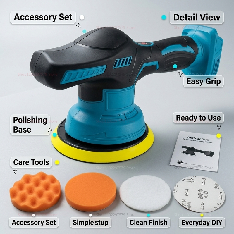Cordless 18V Car Polisher Elec - огляд і ціна Car Detailing Brush