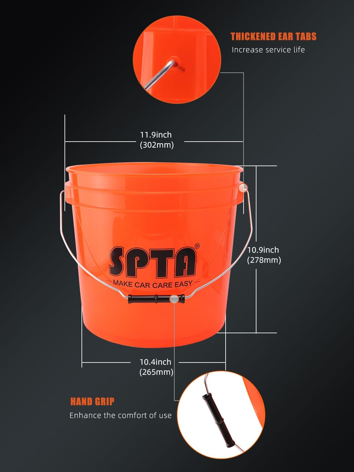 SPTA 31Pcs Car Wash 15L Bucket - огляд і ціна Car Detailing Brush