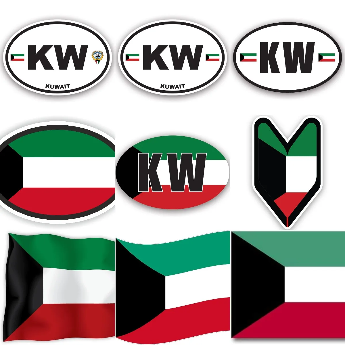 KW Kuwait Flag Emblem Creative - огляд і ціна Car Accessories Kuwait