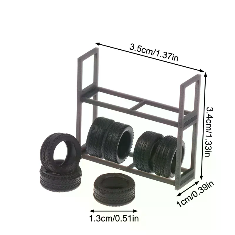 1:64 Scale Tire Rack Display H - огляд і ціна Car Accessories Shop