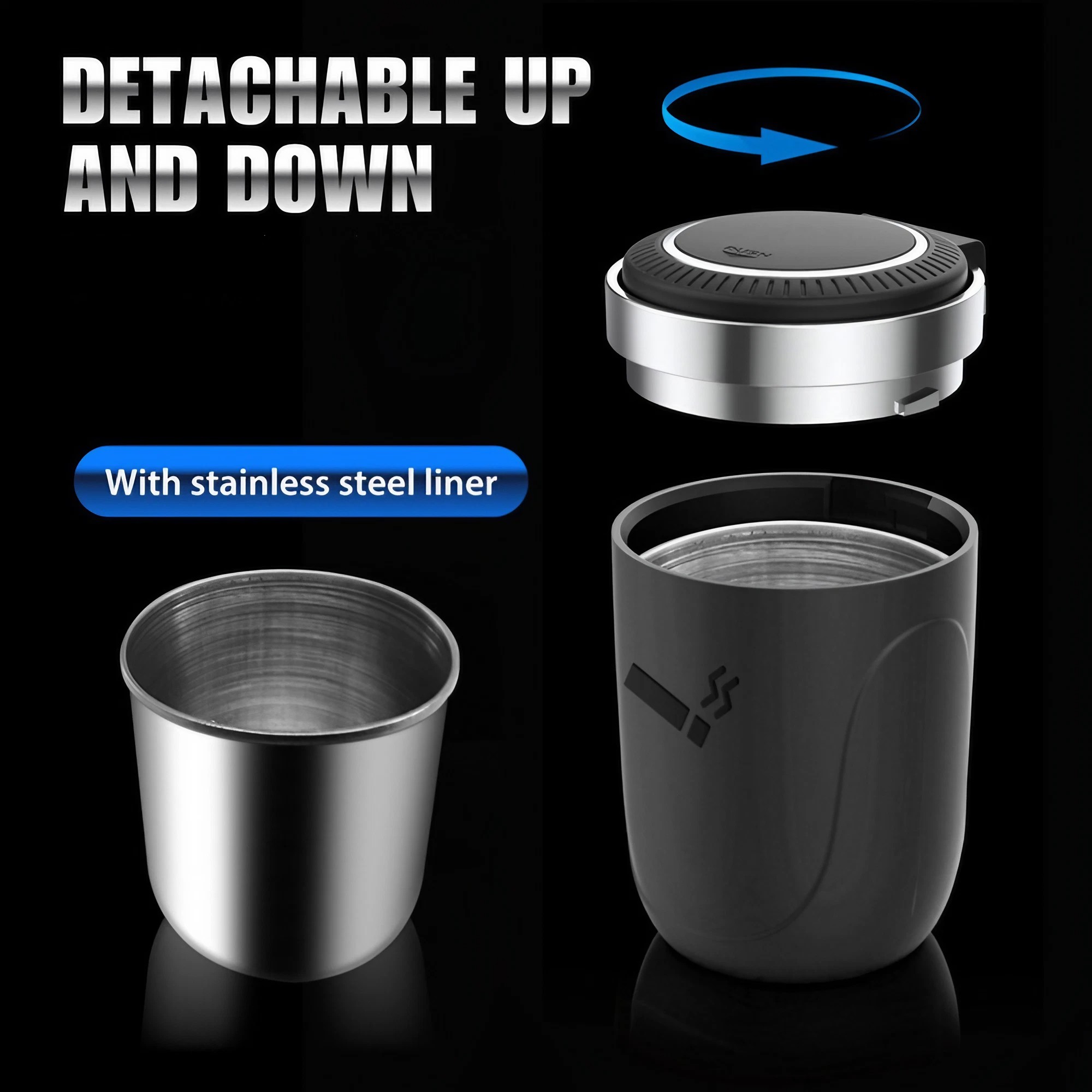 Car Ashtray With Led Light Smo - огляд і ціна Car Accessories For Night Driving
