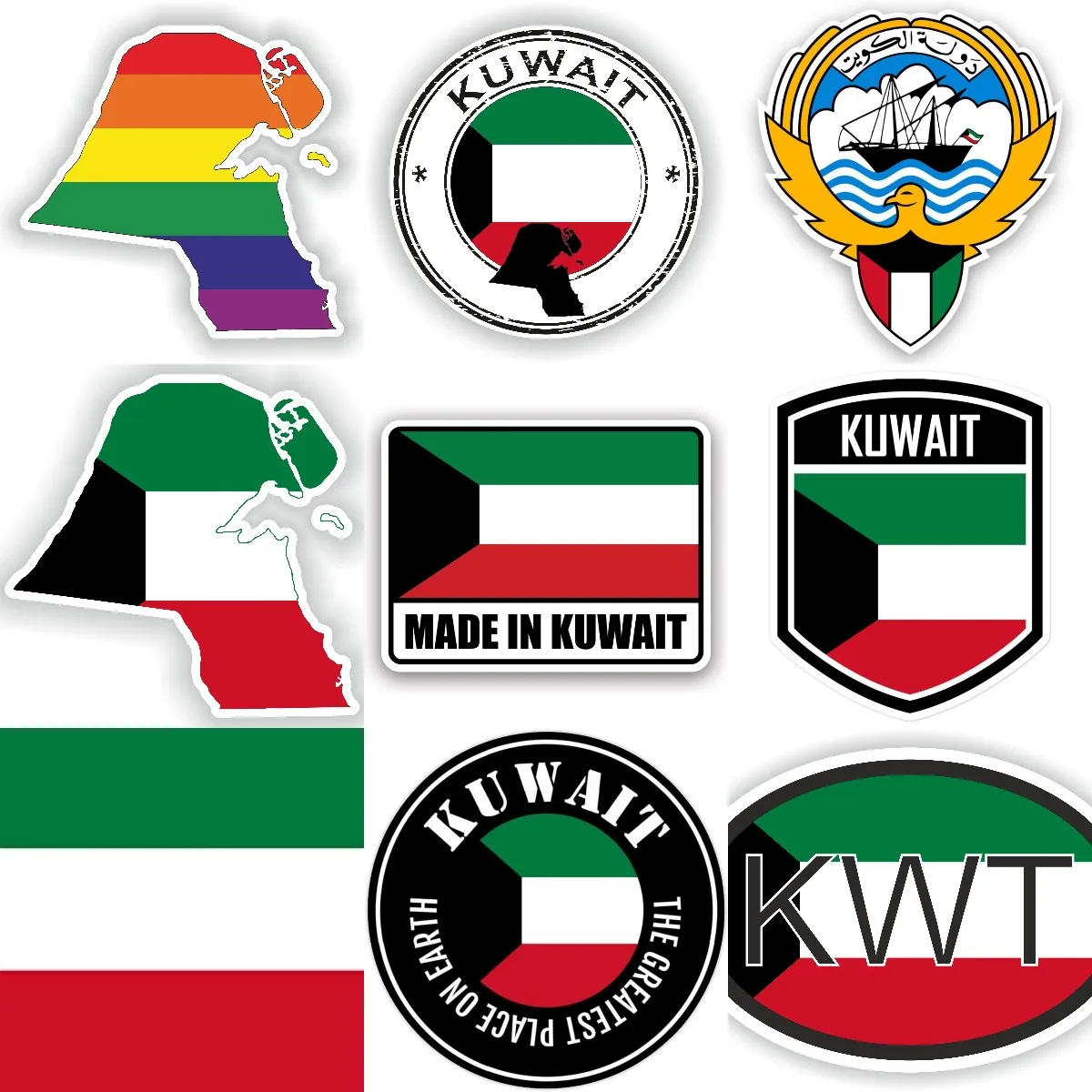KWT Kuwait Flag Map National E - огляд і ціна Car Accessories Kuwait